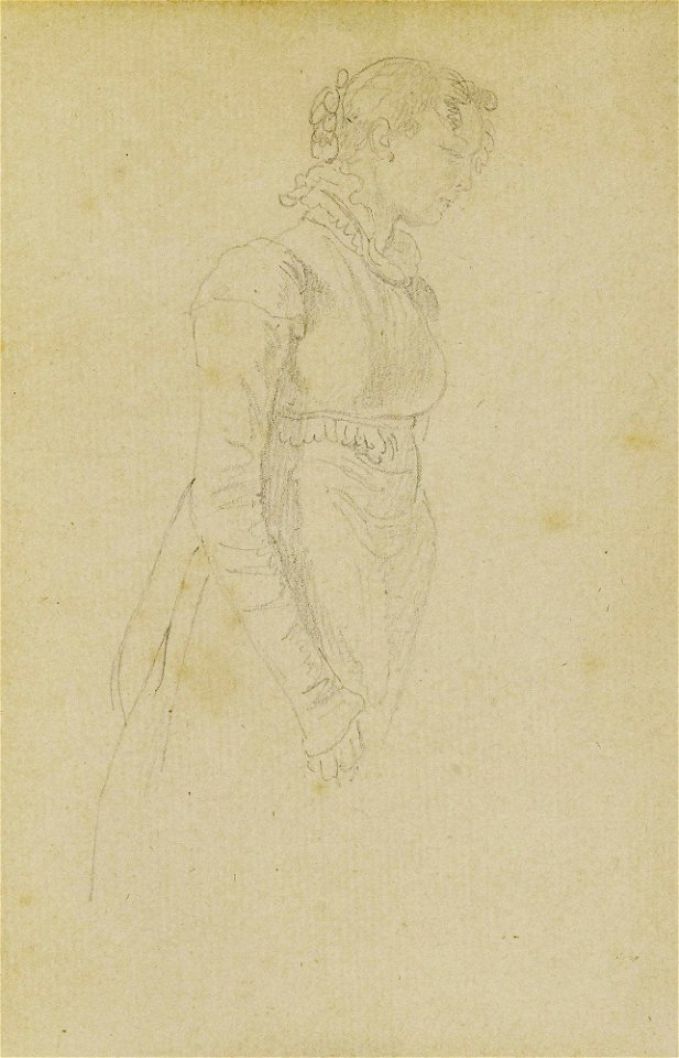 Rodolphe Toepffer Etude pour un portrait de jeune femme