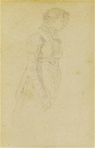 Rodolphe Toepffer Etude pour un portrait de jeune femme
