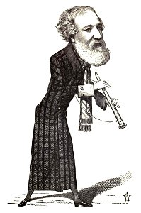 Robert Browning (1873 cartoon by Frederick Waddy)