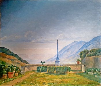 Johan Rohde - Udsigt fra haven ved Palazzo Ferrante i Civita d'Antino