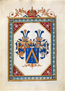 Ritterstandsdiplom - Cuvelier von Ostwik 1837 - Wappen