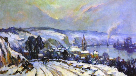 Robert Antoine Pinchon, La Bouille sous la Neige, oil on canvas, 90 x 50 cm, private collection