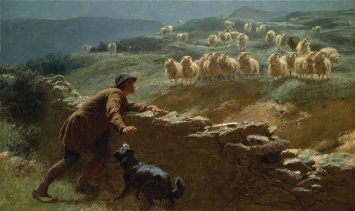 Briton Rivière - The sheepstealer (1884)