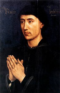 Rogier van der Weyden - Portrait Diptych of Laurent Froimont (right wing) - WGA25698
