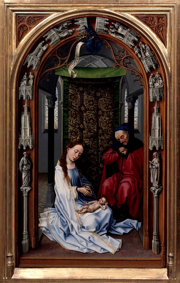 Rogier van der Weyden - The Altar of Our Lady (Miraflores Altar) - Google Art Project (left panel without frame)