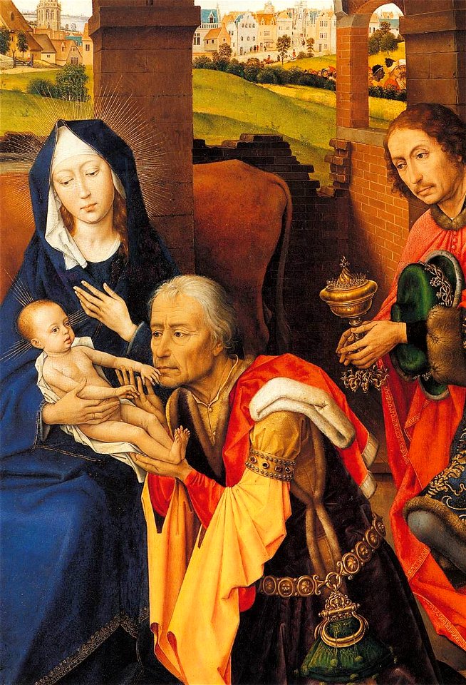 Rogier van der Weyden - St Columba Altarpiece (detail) - WGA25661
