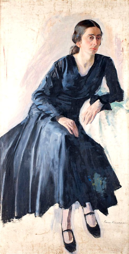 Roman Kramsztyk - Portret kobiety w czarnej sukni