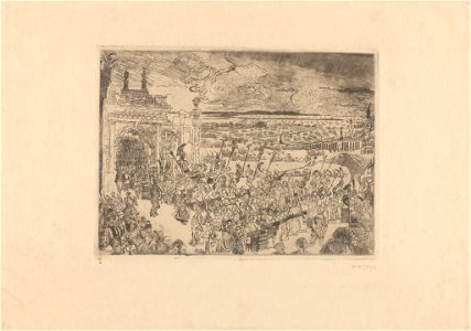 Roman Triumph, print by James Ensor, 1889, Prints Department, Royal Library of Belgium, S. III 53373