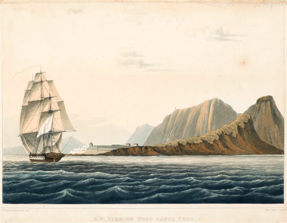 S. W. View of the Fort Santa Cruz, da Coleção Brasiliana Iconográfica