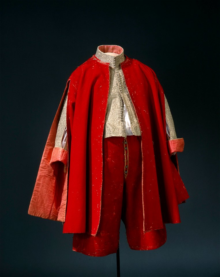 Röd dräkt som tillhört Karl X Gustav, från 1647 - Livrustkammaren - 48035