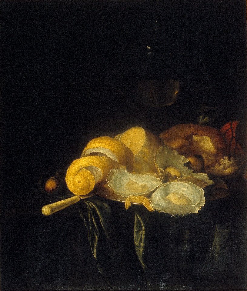 S. Luttichuijs - Stilleven met oesters en geschilde citroen - NK2920 - Cultural Heritage Agency of the Netherlands Art Collection