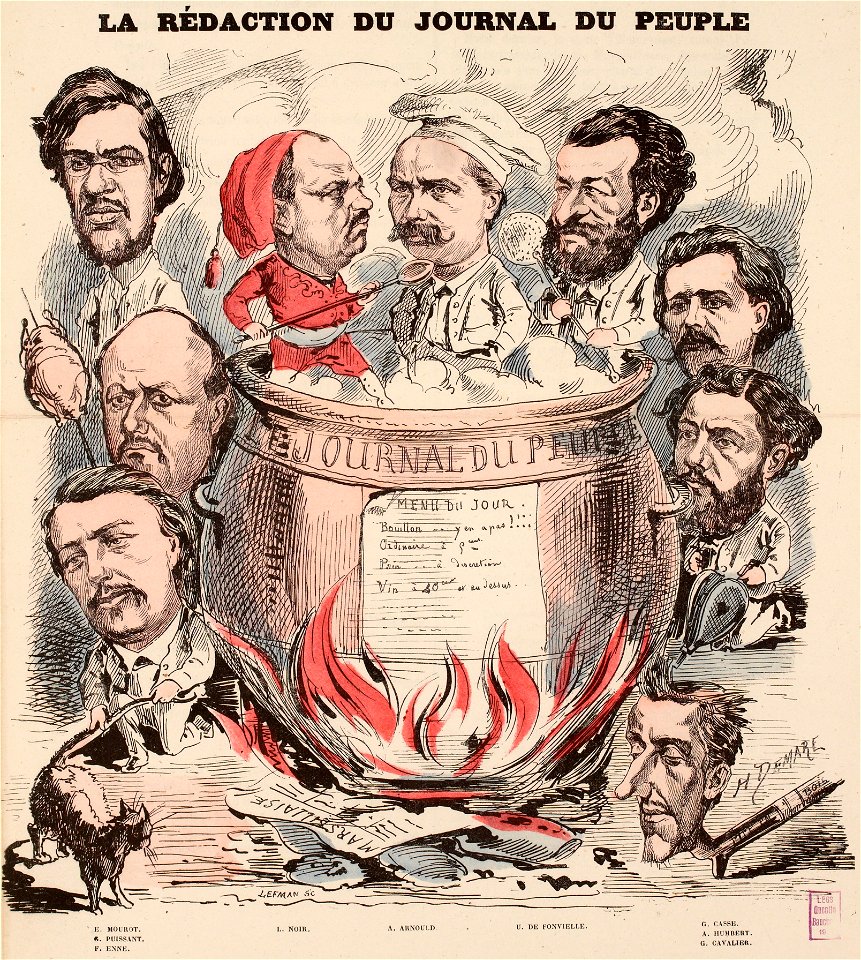 Rédaction du Journal du peuple (L'Alarme, 1870-07)