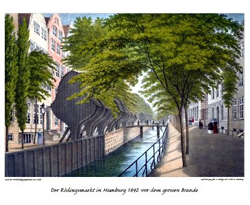 Rödingsmarkt vor dem Brande by Suhr