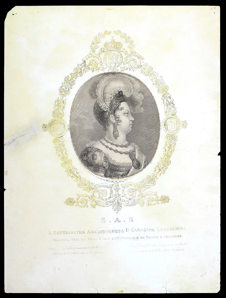S. A. R. a serenissima archiduqueza D. Carolina Leopoldina princeza real do Reino Unido de Portugal e do Brasil e Algarves, da Coleção Brasiliana Iconográfica