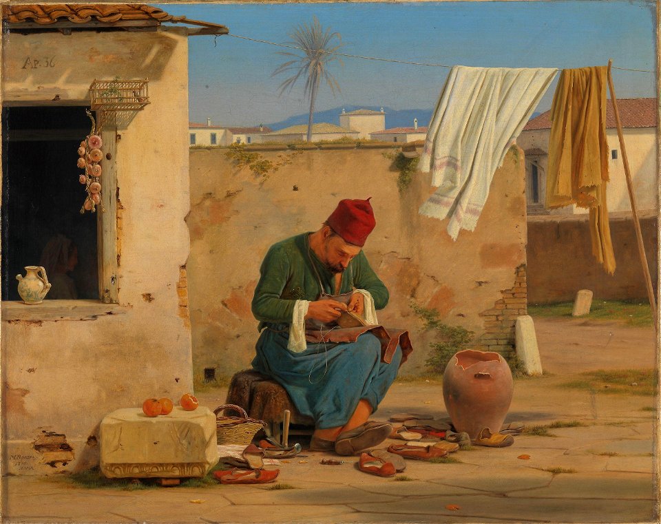 Martinus Rørbye - Gresk skomaker - NG.M.03353 - National Museum of Art, Architecture and Design