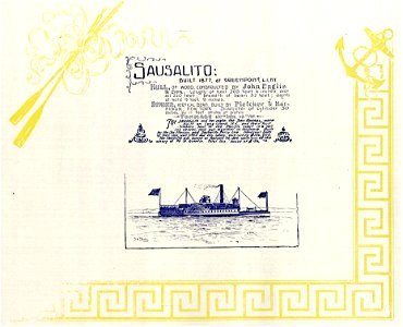 Sausalito (steamboat) by Stanton