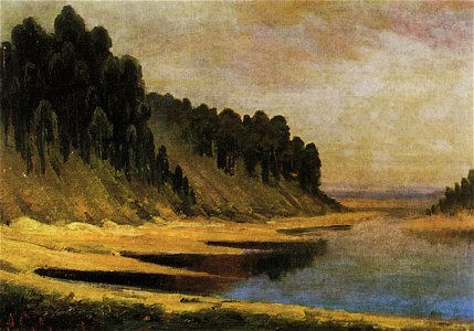 Savrasov Moskva river shore. Free illustration for personal and commercial use.