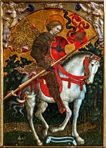San Trovaso (Venice) - San Crisógono a caballo - Michele Giambono