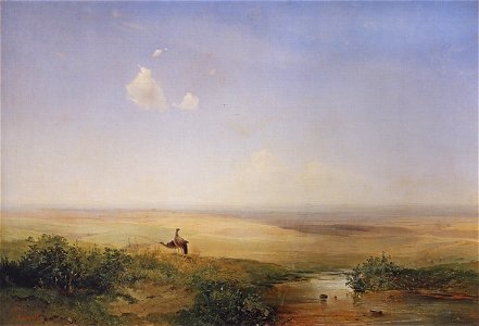 Savrasov steppe. Free illustration for personal and commercial use.