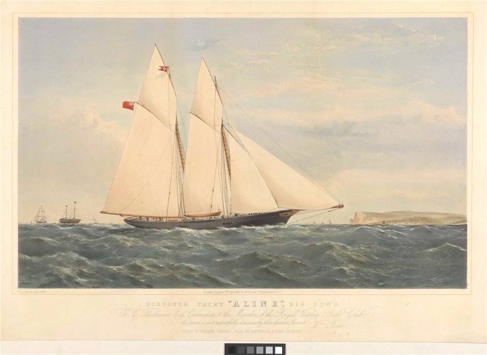 Schooner Yacht Aline, 216 Tons - Royal Victoria Yacht Club RMG PY8747