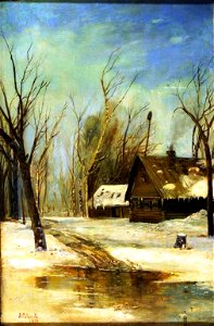 Savrasov frosty day. Free illustration for personal and commercial use.