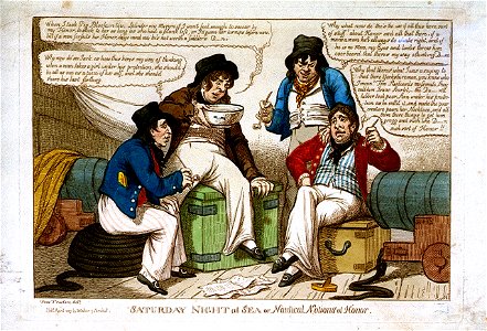 Saturday Night at Sea or Nautical Notions of Honor (caricature) RMG PW3774
