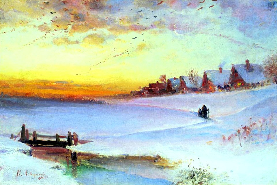 Savrasov winter landscape thaw