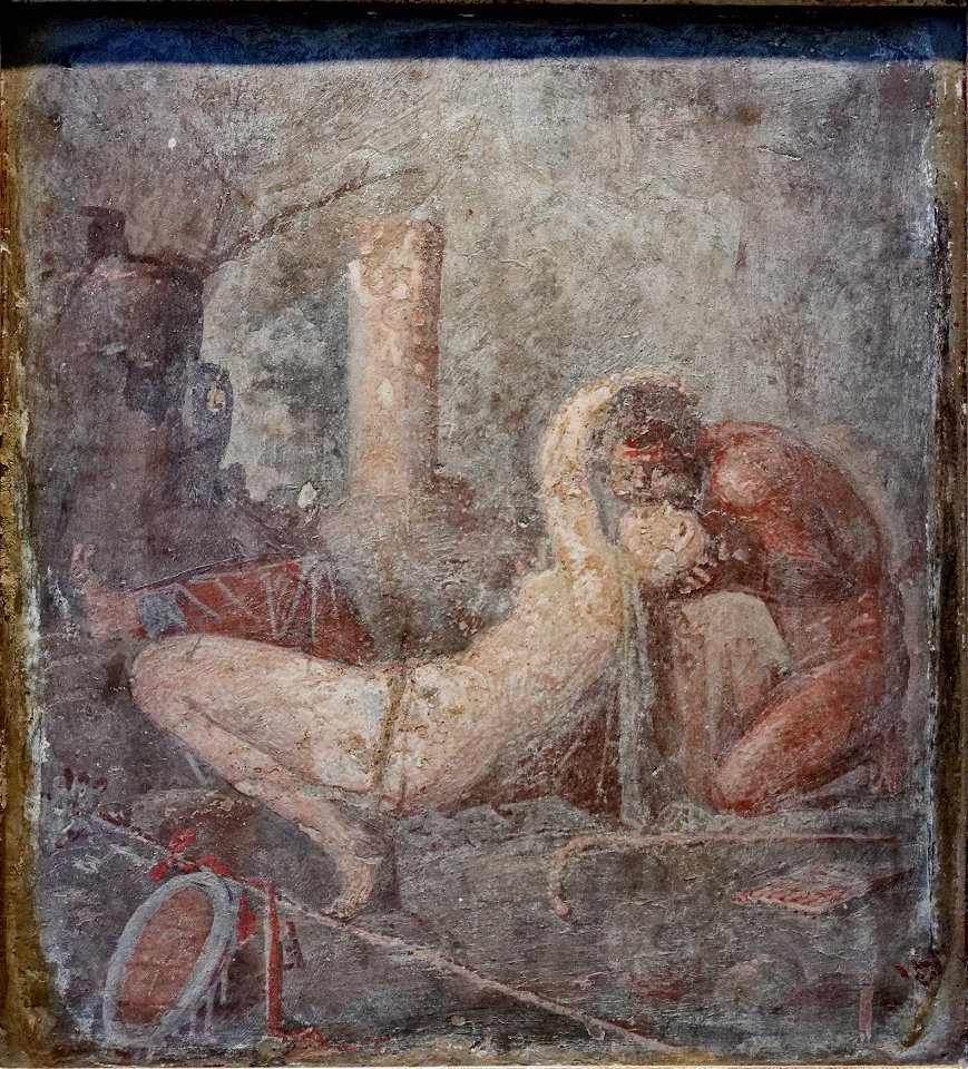 Satyr and maenad Herculaneum MAN Napoli Inv27699