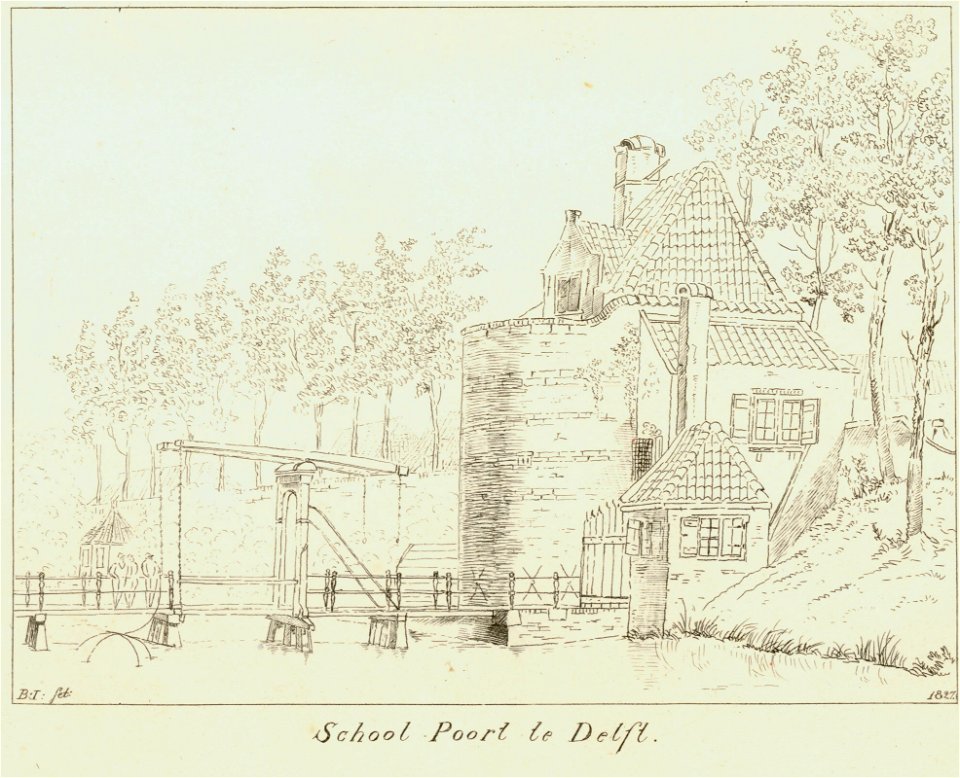 School Poort te Delft., Balthasar Jooss, SA Delft, inv.nr. 67767