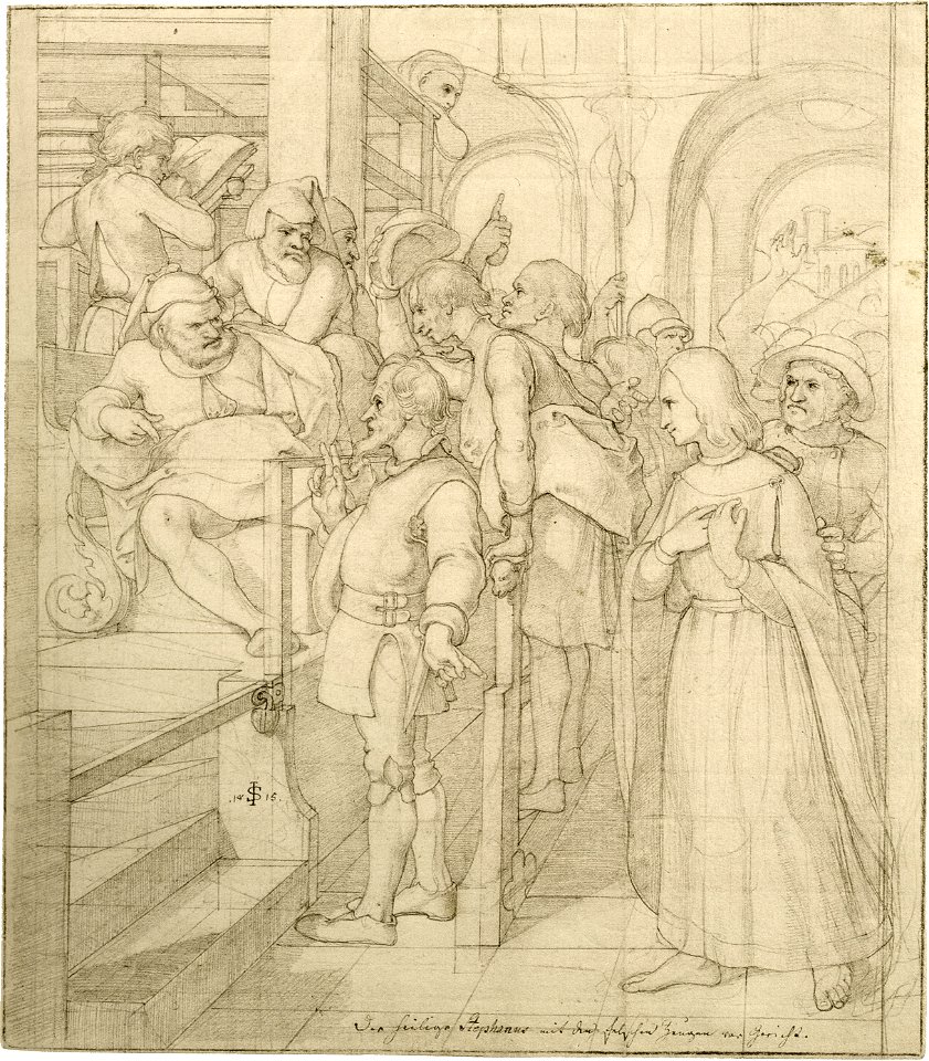 Schnorr von Carolsfeld - Der hl. Stephanus mit den falschen Zeugen vor Gericht