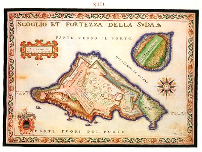 Scoglio, e Fortezza della Suda - Francesco Basilicata - 1618