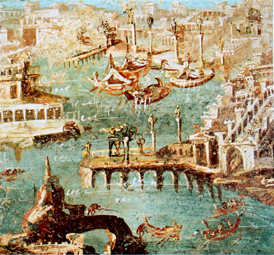Scène de port, fresque