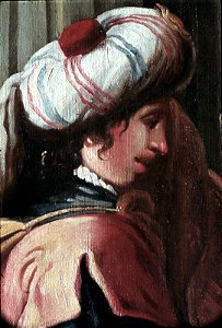 Schwäbisch Hall, Rathaus, Wandbild im Ratssaal Joseph und seine Brüder (Portrait des Joseph)