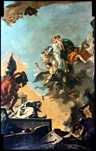 Scuola Grande dei Carmini (Venice) - Sala capitolare - Madonna del carmelo che dà lo scapolare a san Simone Stock - Giambattista Tiepolo