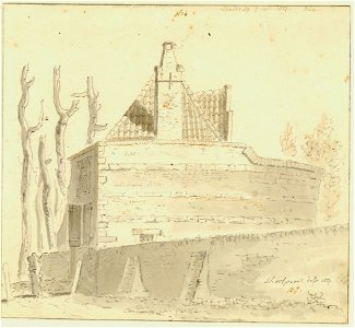 Schoolpoort Delft 1827, Balthasar Jooss, SA Delft, inv.nr. 67766