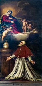 Scuola Grande dei Carmini (Venice) - Sala capitolare - Papa Giovanni XXII riceve lo scapolare - Amedeo Enz
