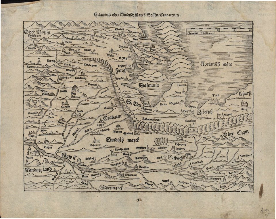 Sclauonia oder Windisch Marck, Bossen, Crabaten 1548