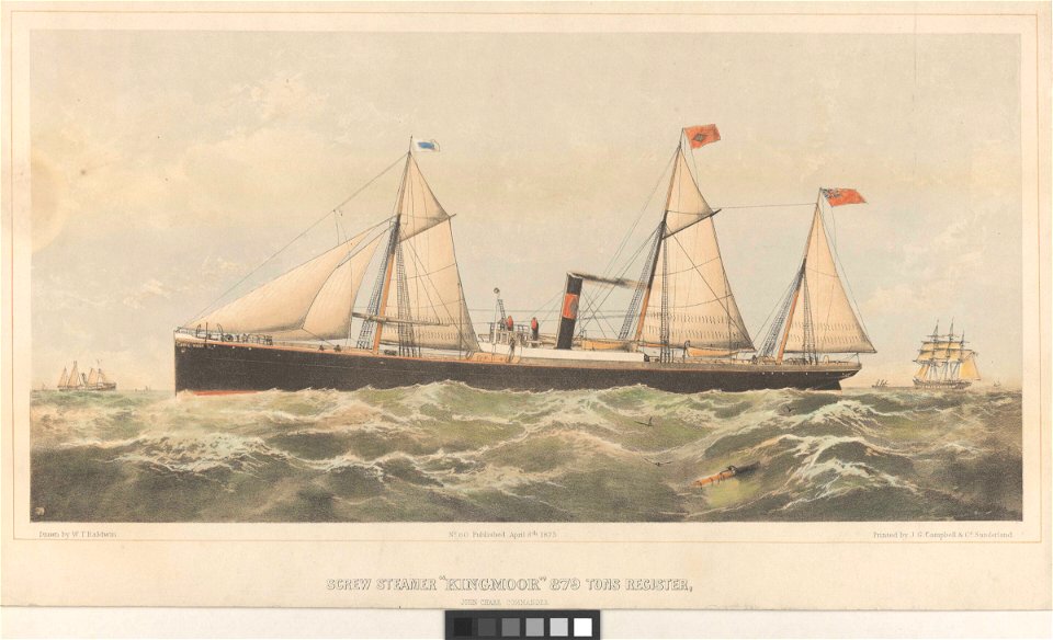 Screw steamer Kingmoor 879 tons Register RMG PY0356