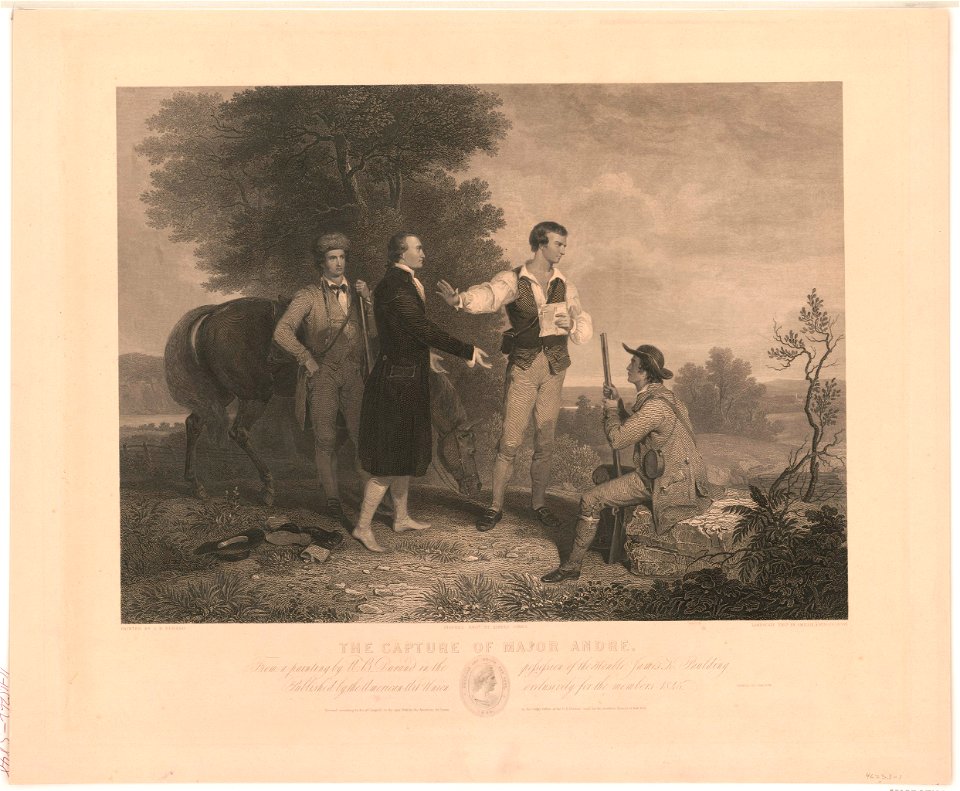The capture of Major Andre - Painted by A.B. Durnad; Landscape eng.d by Smillie & Hinshelwood. LCCN2004670689