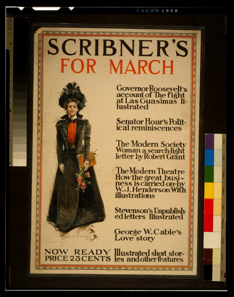 Scribner's for March-Governor Roosevelt's account of the fight at Las Guasimas illustrated-Senator Hoar's political reminiscences ... - H.C. Christy ; Grignard Litho. Co., N.Y. LCCN97520307