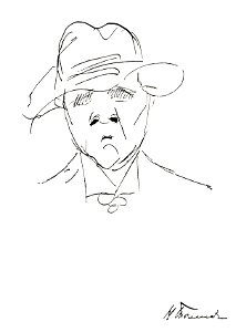 Self-portrait Wearing a Hat by F Chaliapin Before 1916