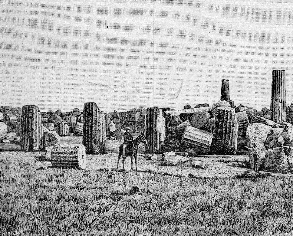 Selinunte – Tempio di Minerva (xilografia)