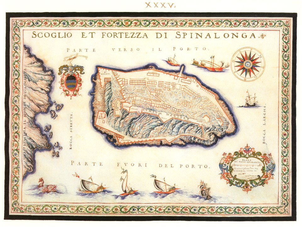 Scoglio, et Fortezza di Spinalonga - Francesco Basilicata - 1618