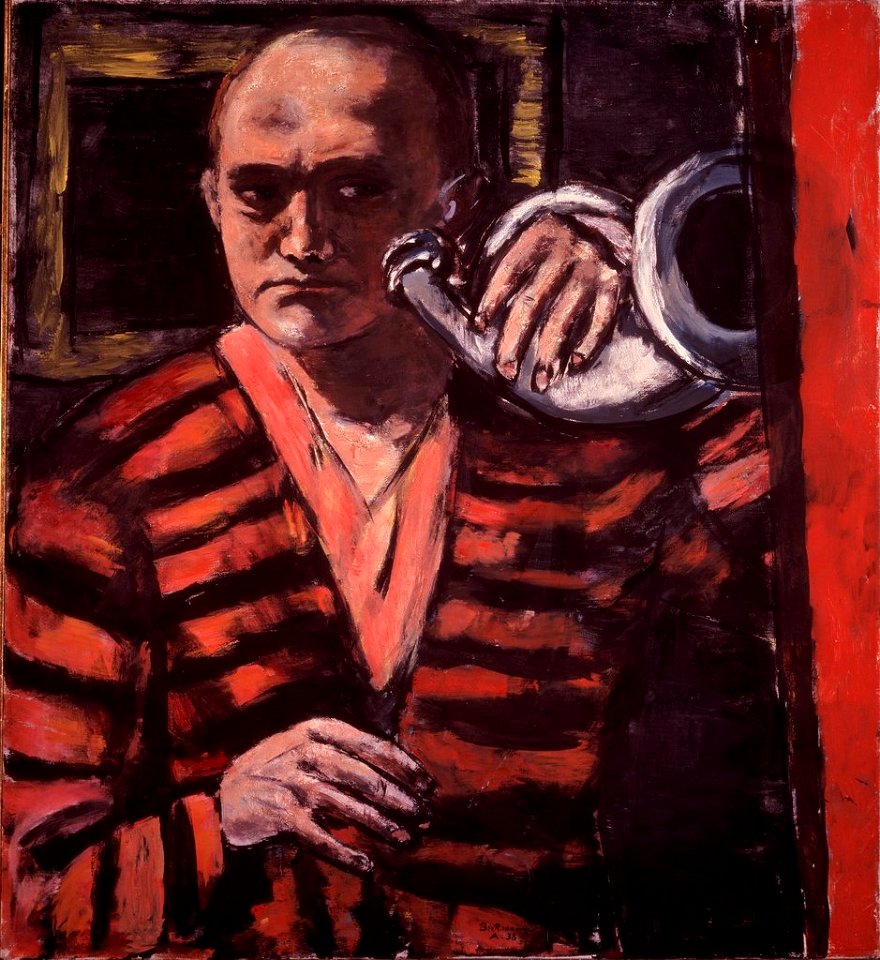 Self-Portrait With Horn 