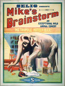 Selig presents Mike's Brainstorm An exceptional wild animal comedy. LCCN2015645268