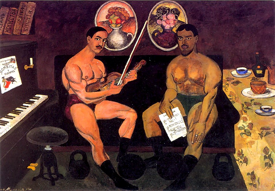 Self-portrait with Pyotr Konchalovsky by Ilya Mashkov