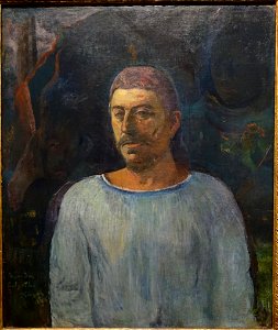 Self portrait (Near Golgotha) by Paul Gauguin, 1896, oil on canvas - Museu de Arte de São Paulo - DSC07379