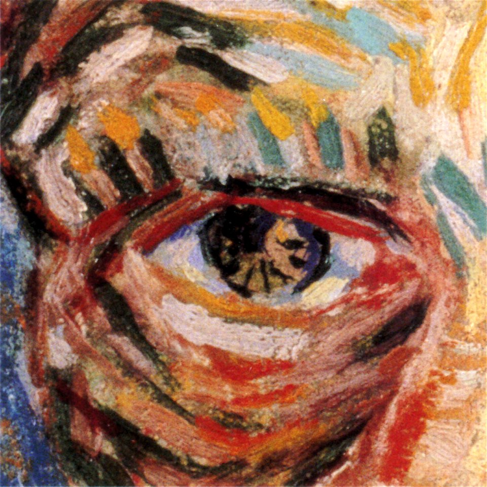 Self-portrait with Felt Hat by Vincent van Gogh (detail of eye)