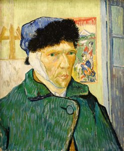 Self-Portrait with a Bandaged Ear - Vincent van Gogh. Free illustration for personal and commercial use.