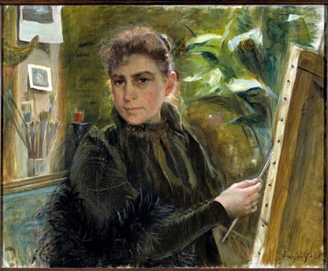 Self-Portrait (Elisabeth Keyser) - Nationalmuseum - 18544. Free illustration for personal and commercial use.